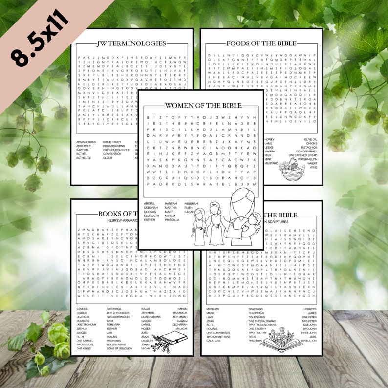 JW BIBLICAL ACTIVITIES Printables Cross Word Puzzles, Word Search, Word