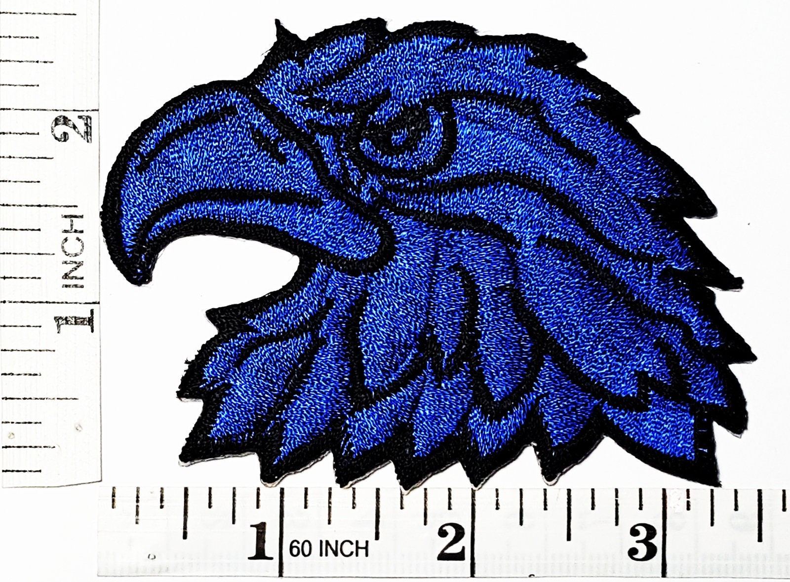 BLUE HAWK EAGLE MOTORCYCLES BIKER Embroidered Iron on Patch Free Postage 