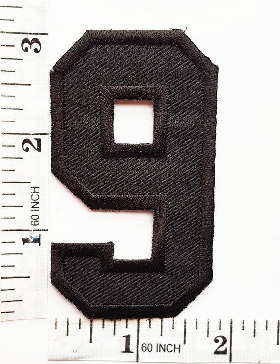 Nummer 9 Patches Schwarze Ziffern 0 9 Aufnaher Applikationen Etsy