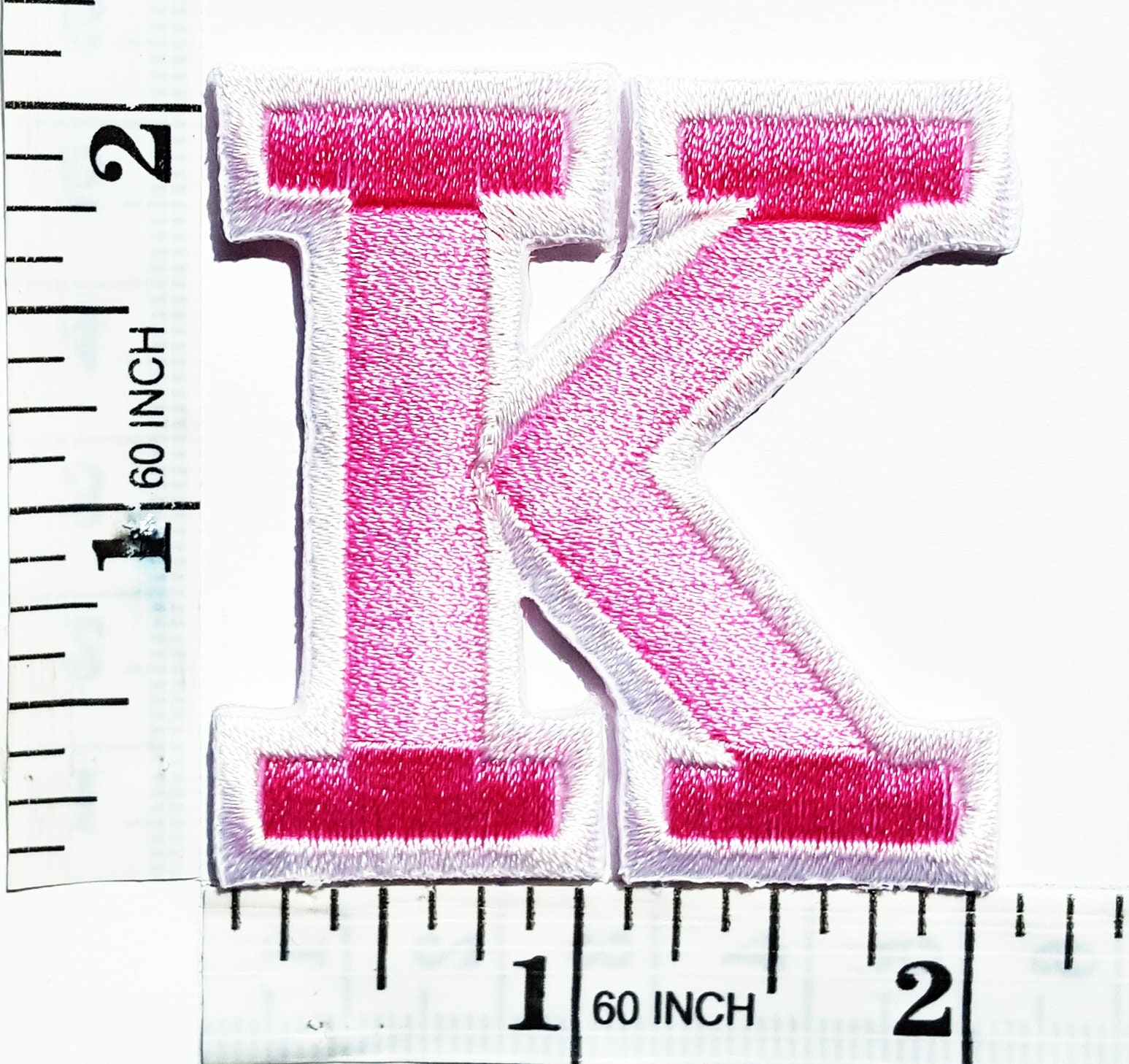 Pink Alphabet Letter K Patches Appliques Hat Cap Polo Backpack Etsy