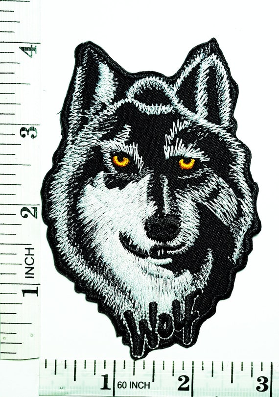 Wolf Head Roaring Fox Face Animal Wild Embroidered Applique Sew Iron on Patch WH Wolf Head Roaring Fox Face Animal Wild Embroidered Applique Sew Iron on Patch WH