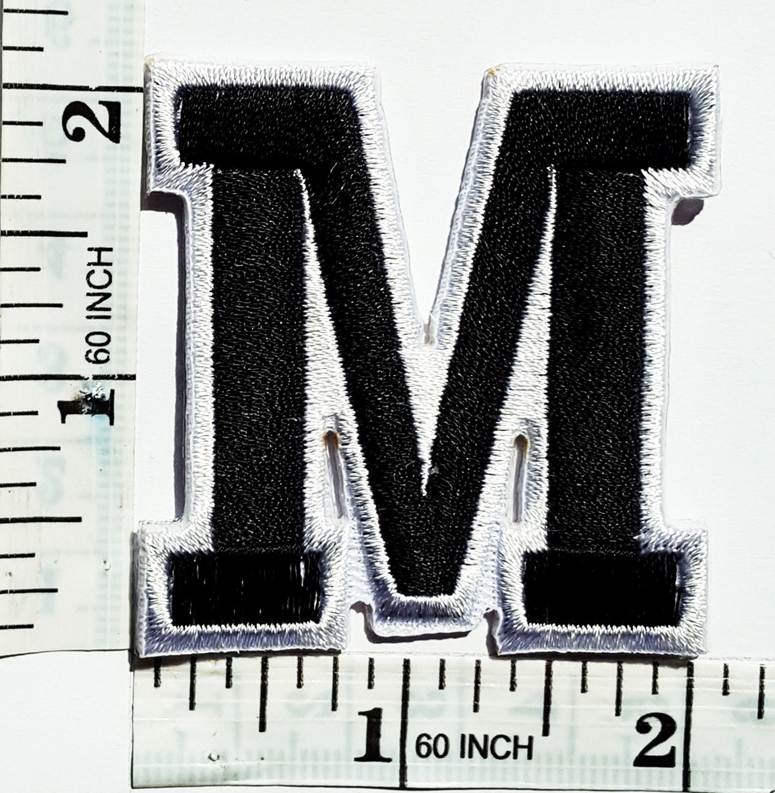 Black Alphabet Letter M Patches Appliques Hat Cap Polo Etsy