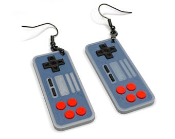Retro Game Controller Earrings: 3D Printed Gamer Jewelry