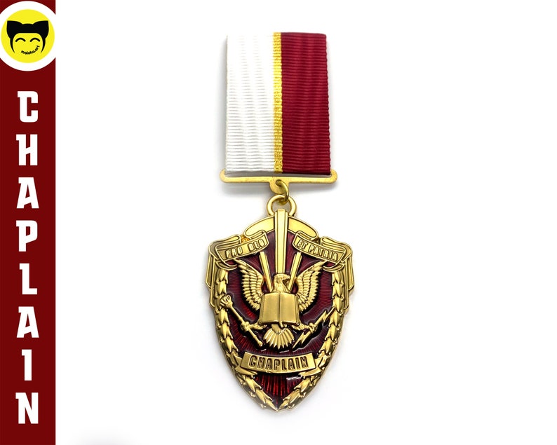 Sign for Serving God, Pro Deo Et Patria, Chaplain Badge, Ukrainian