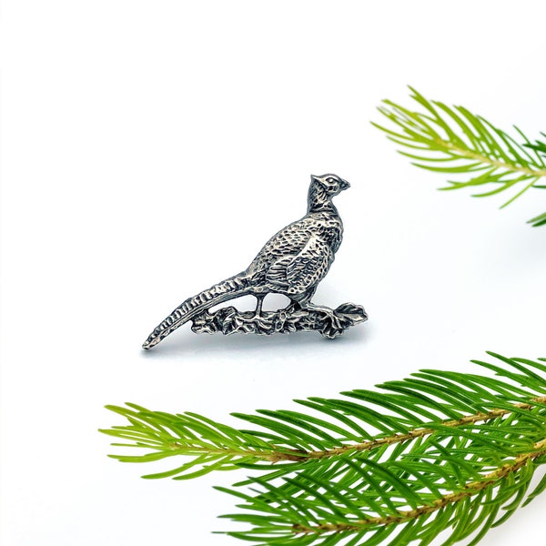 pheasant tie pin