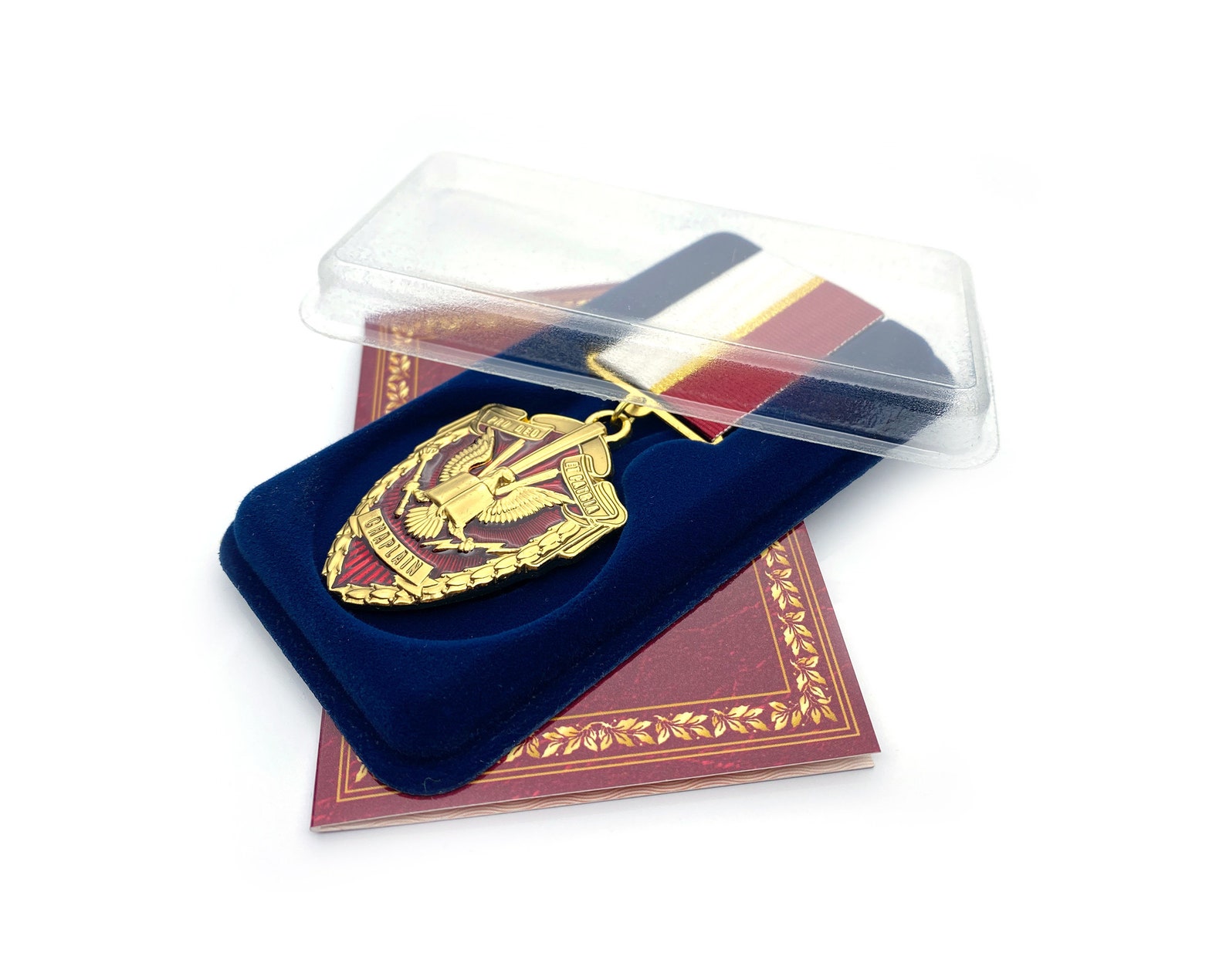 Sign for Serving God, Pro Deo Et Patria, Chaplain Badge, Ukrainian