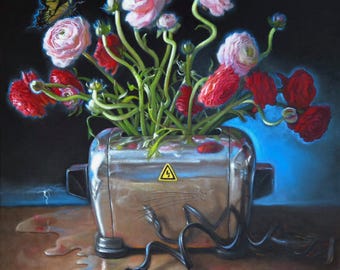Original Oil Painting, Shocking, by Judith Mroski-Gonzalez