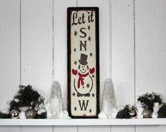 Let It Snow Wooden Sign - Etsy