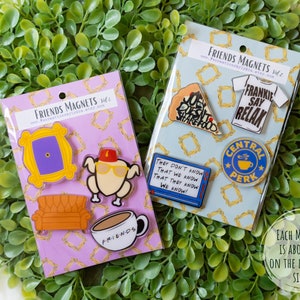 Friends theme -4 pack- Fridge Magnets - Friends frame- Friendsgiving - Central perk -Ill Be there for you