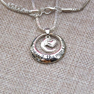 I Love U 2 the Moon & Back pendant and necklace