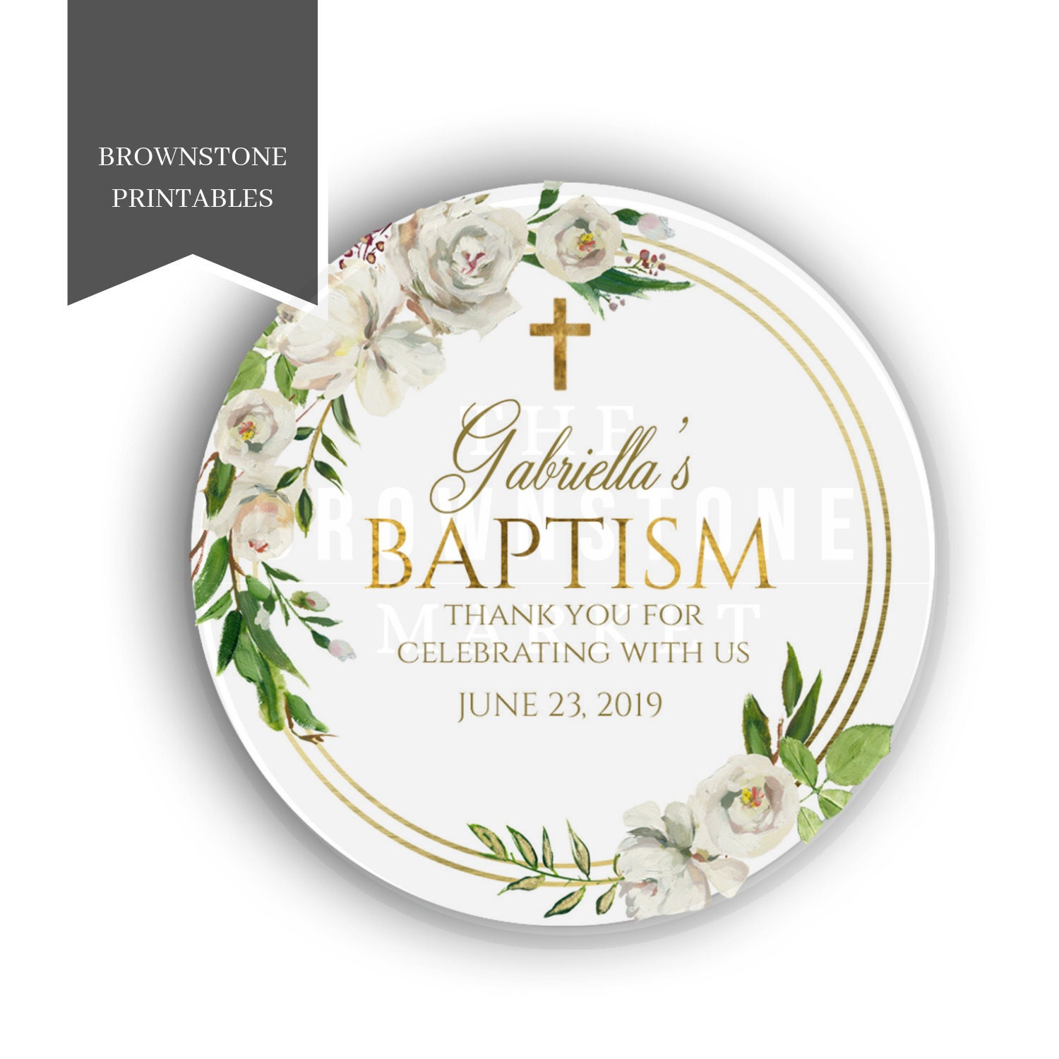 Baptism Stickers, Favor Label, Baby Dedication Stickers, Girl Baptism  Labels, Christening Favor Tag, Baptism Labels, God Bless, White Gold