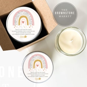 Little Rainbow Baby Shower Favors - Soy Candles - Party Favors  - Personalized Favor - Sold in Sets