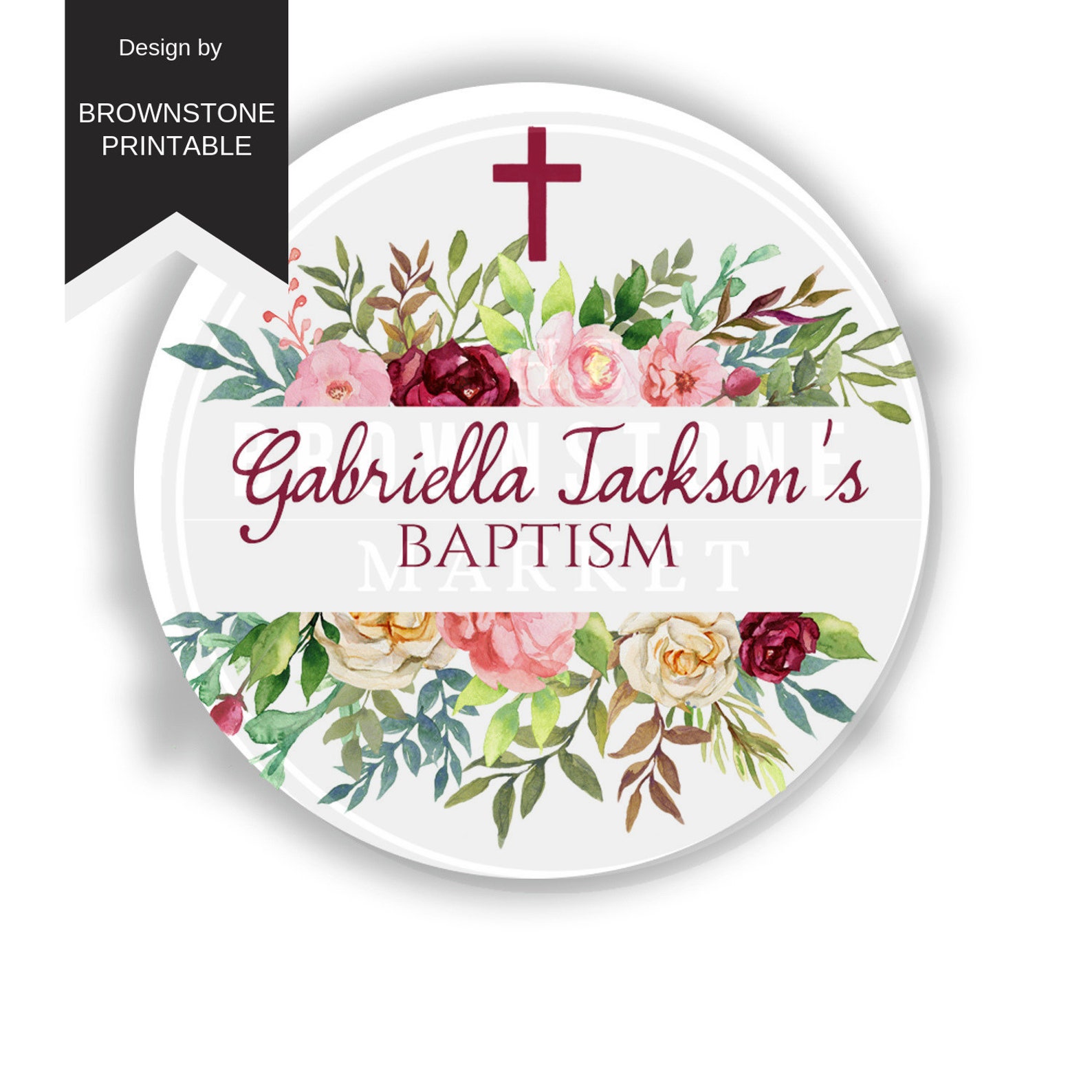 Baptism Stickers Favor Label Baby Dedication Stickers Girl Etsy UK