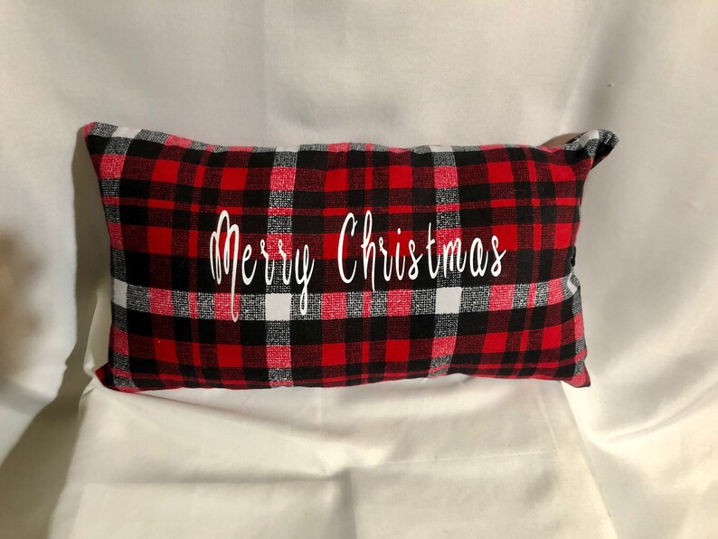 Red Plaid Couch Pillows