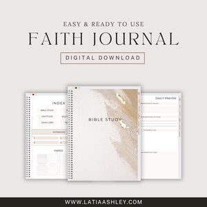Digital Faith Planner, Bible Study, Christian Journal
