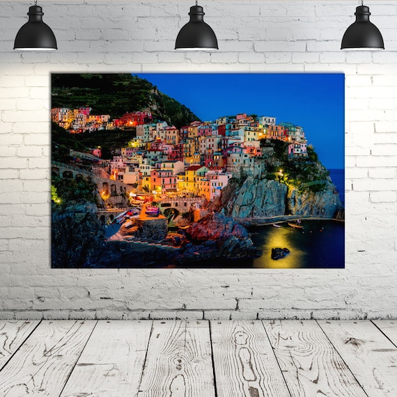 Cinque Terre Wall Art Italy Canvas Wall Art Cinque Terre Etsy
