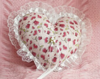 Romantic heart pillow,lolita,shabby chic,valentines