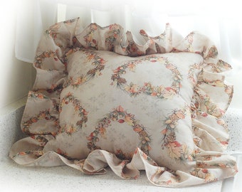 Seasonal Autumn Shabby chic ruffled decor Pillows