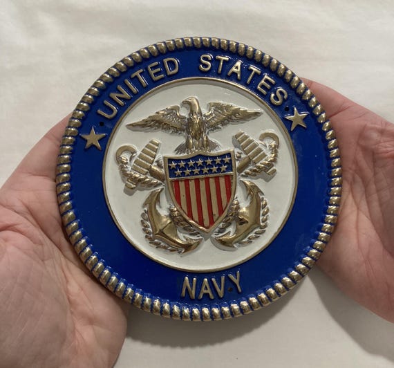 thumbnail image 2 of U.S. Navy Crest Money Clip - Brass Construction, Enameled Inlay, Official Licensed Product 2 of 2