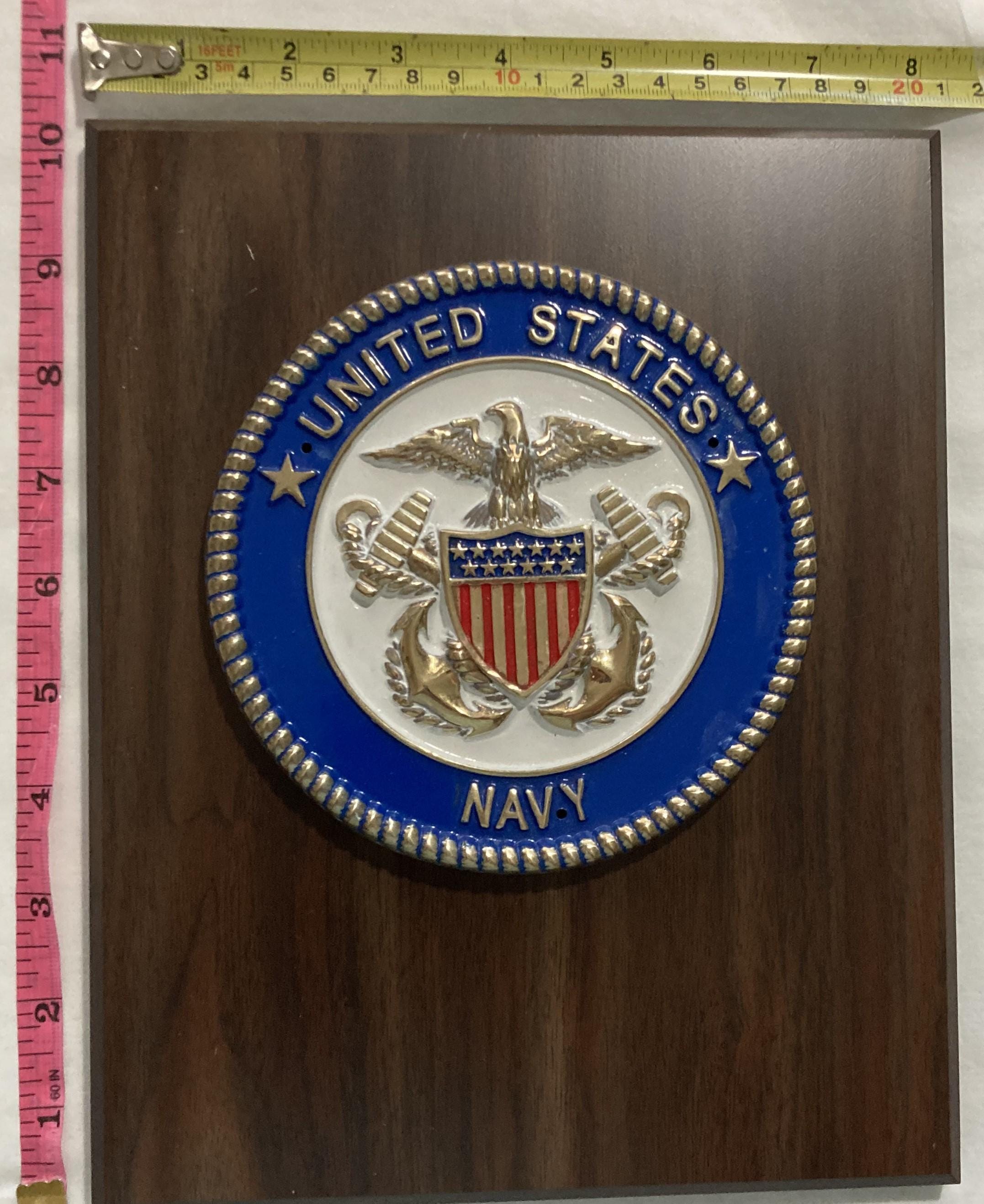 U.s Military Navy Crest Logo Money Clip Brass Construction Official