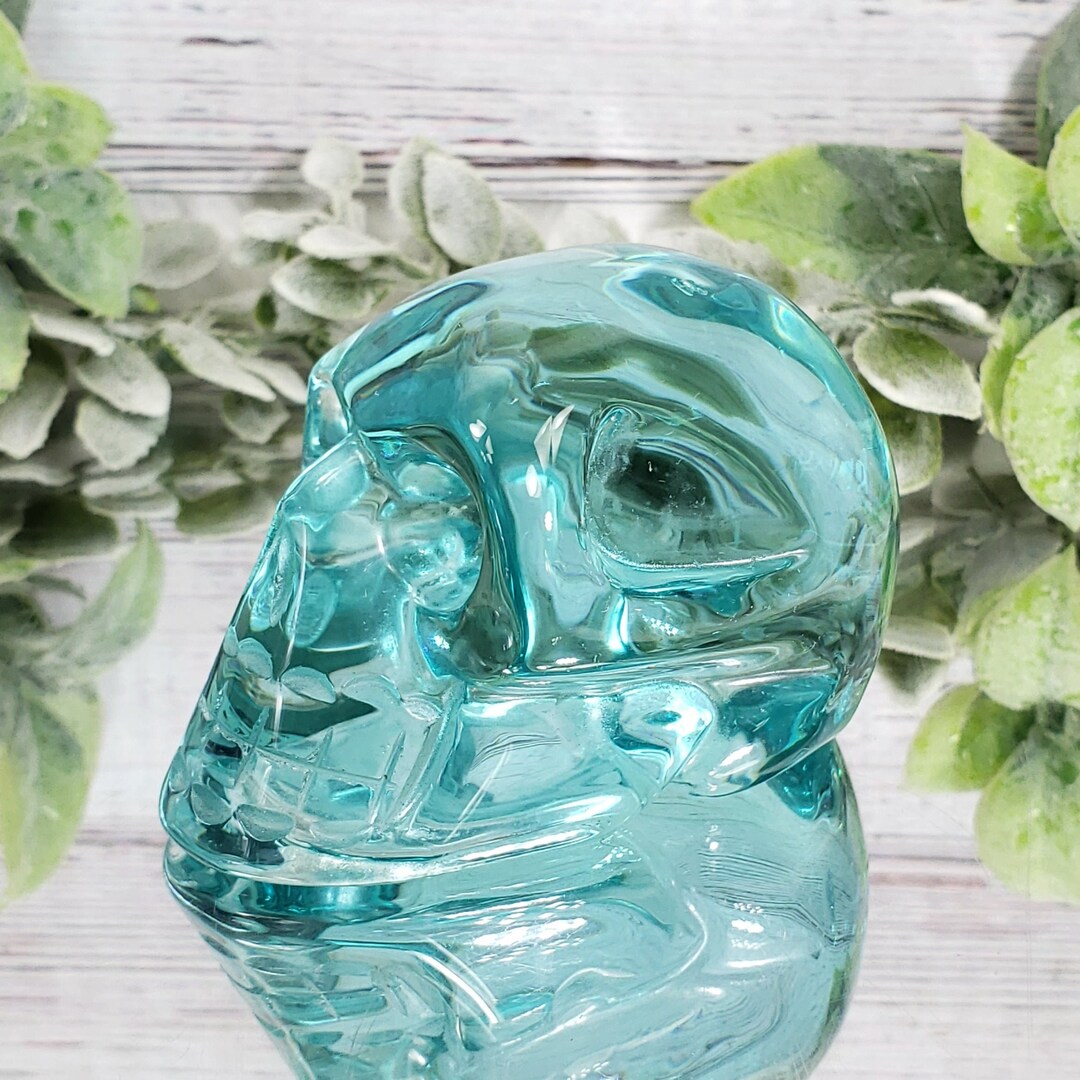 Aqua Obsidian Skull AQSK1 Etsy