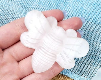 Selenit Hummel: Heilendes weißes Licht und Energie, die das Kristallgeschenk reinigt