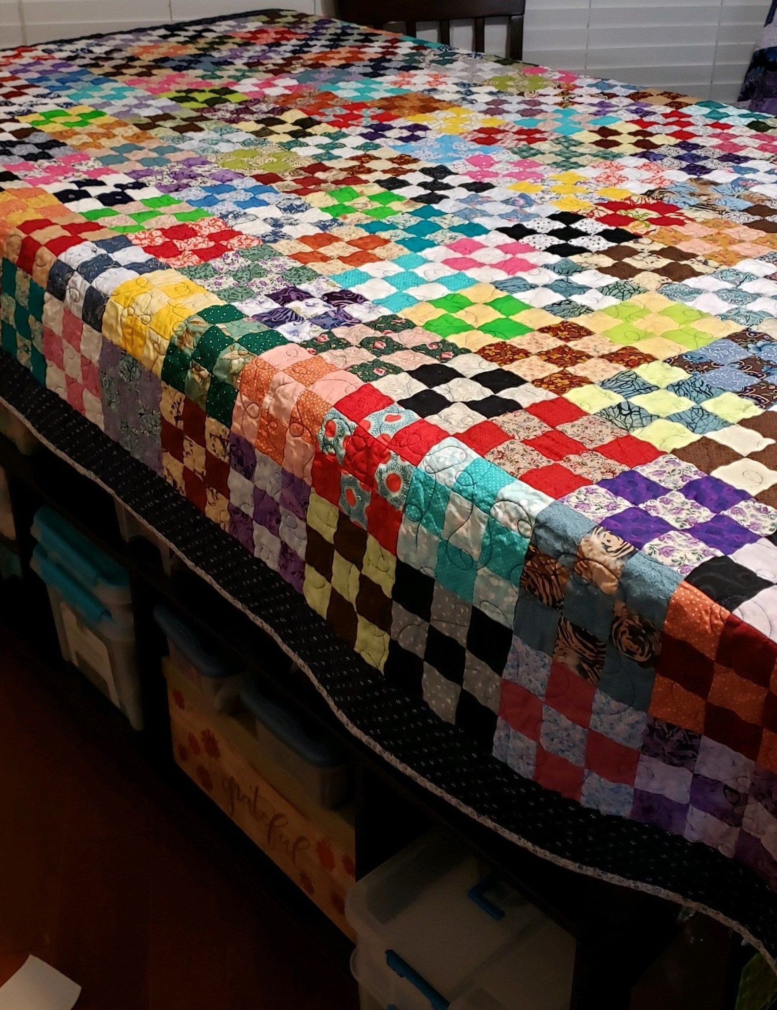 Handmade Twin Size Patchwork Quilt Etsy