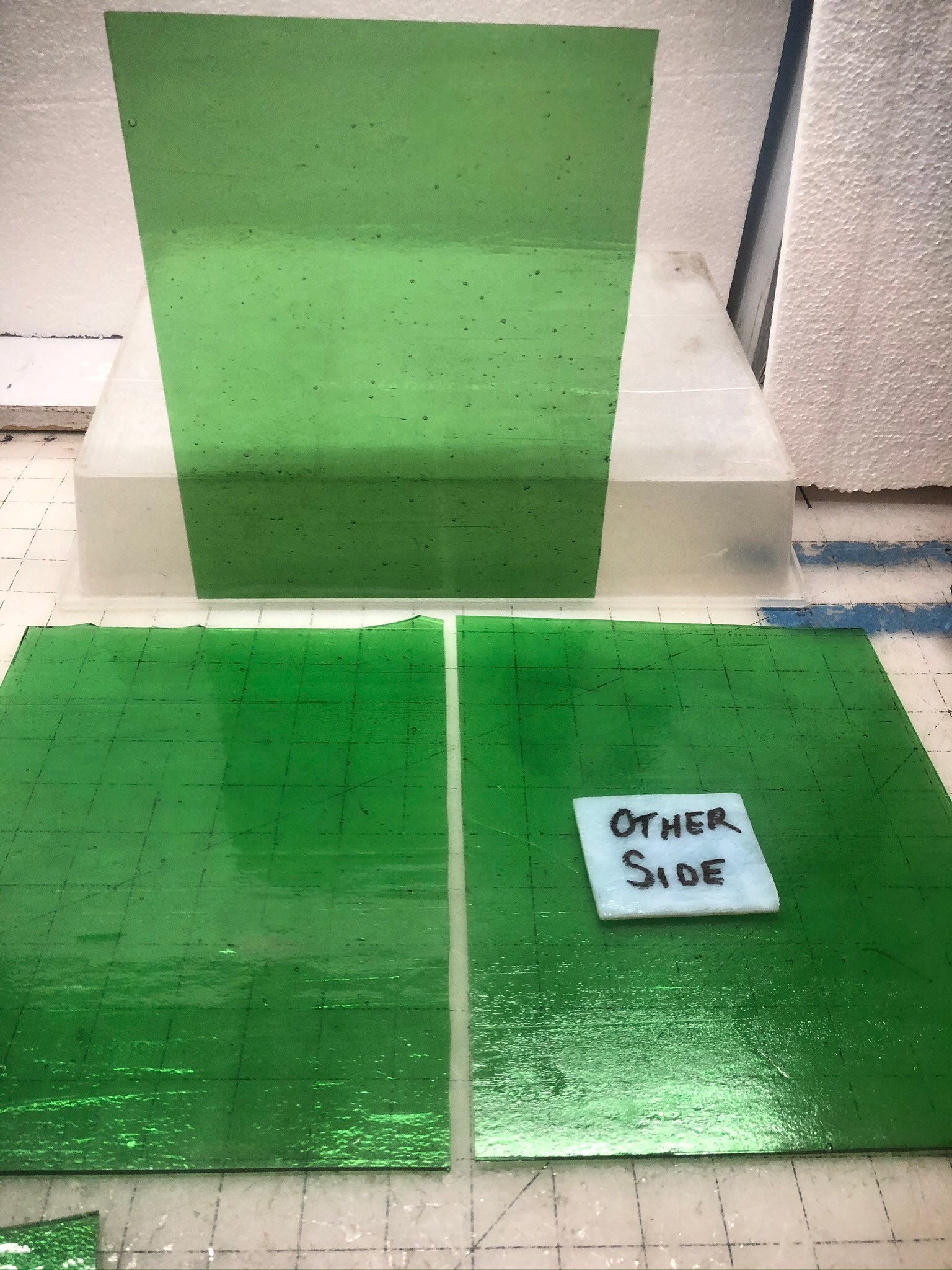 B604 GREEN Stained Glass Sheet 6 x 8 Pics R Glass Etsy