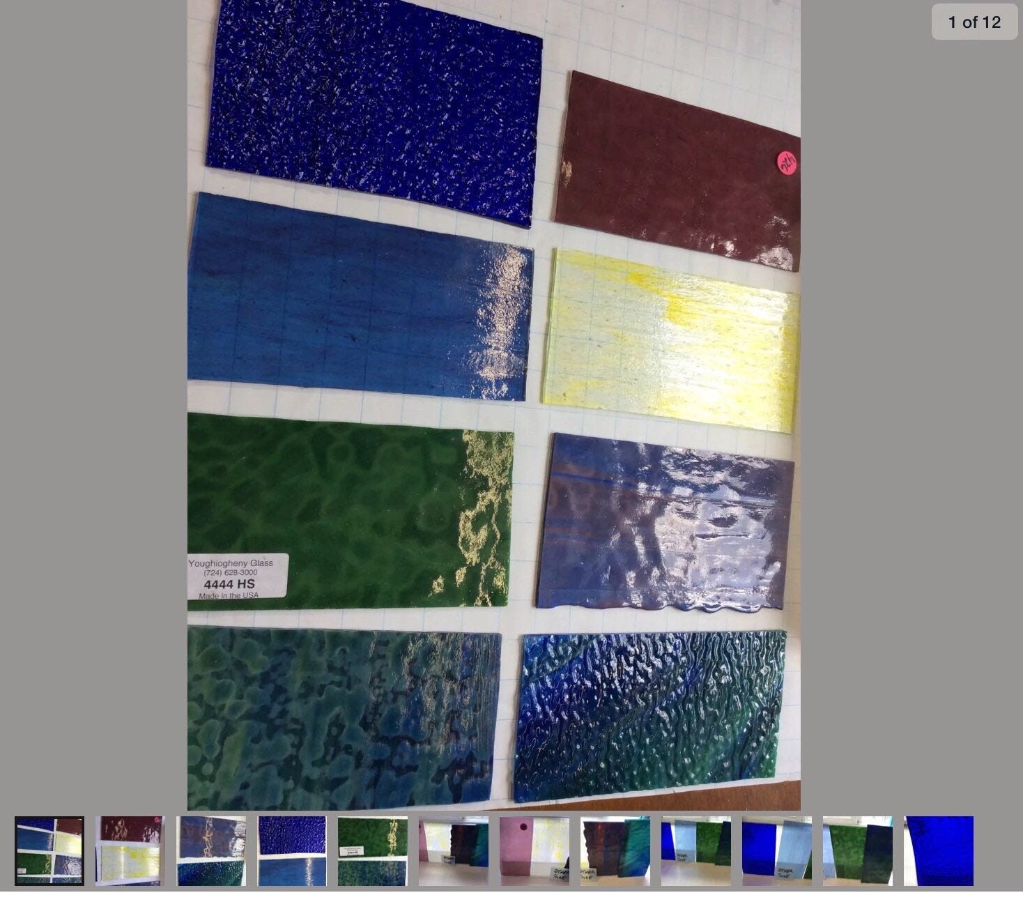 B007 Lot of 8 Mixed 8x4 Stained Glass Sheets FREE SHIPPING Etsy