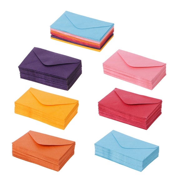 50pcs Retro Coloured Blank Paper Envelopes Wedding Party Invitation Gift 6A