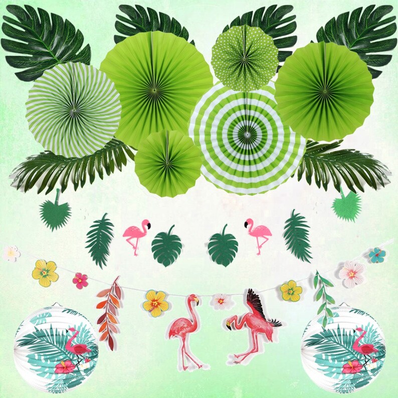 Home Furniture Diy Luau Hawaiian Letter Banner Hula Summer