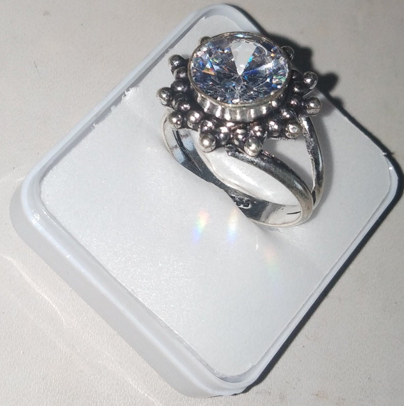 Designer Sterling Silver Plated Halo wedding Ring CZ Halo Bridal Rings Special Gift Round Cut CZ Engagement ring Round Cut Promise Cz Ring