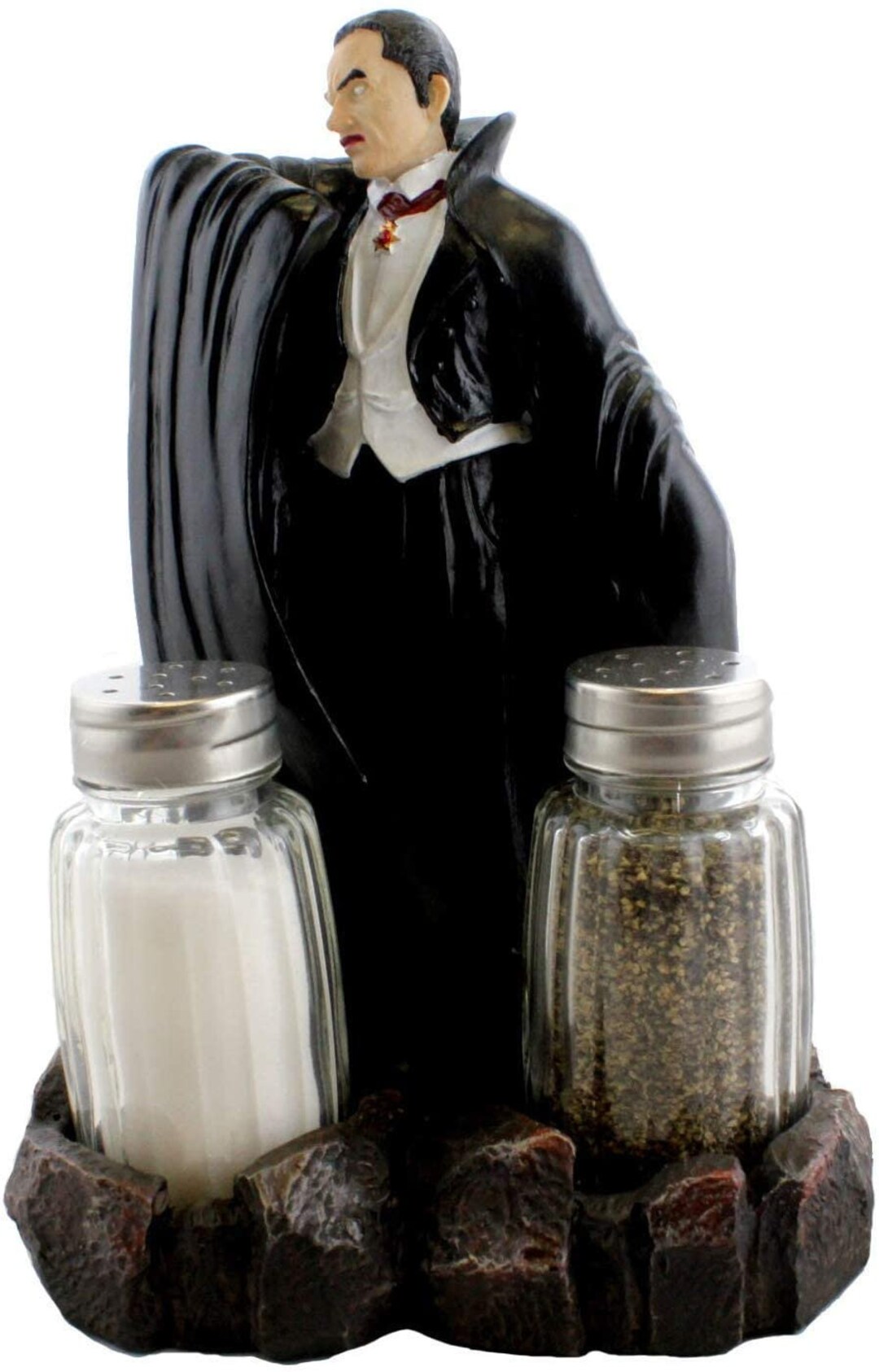 Dracula/ Vampire Salt and Pepper Shaker Statue 3 PC SET Etsy