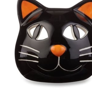 Black Cat Tealight Halloween Candle Holder FREE LED Tea Light