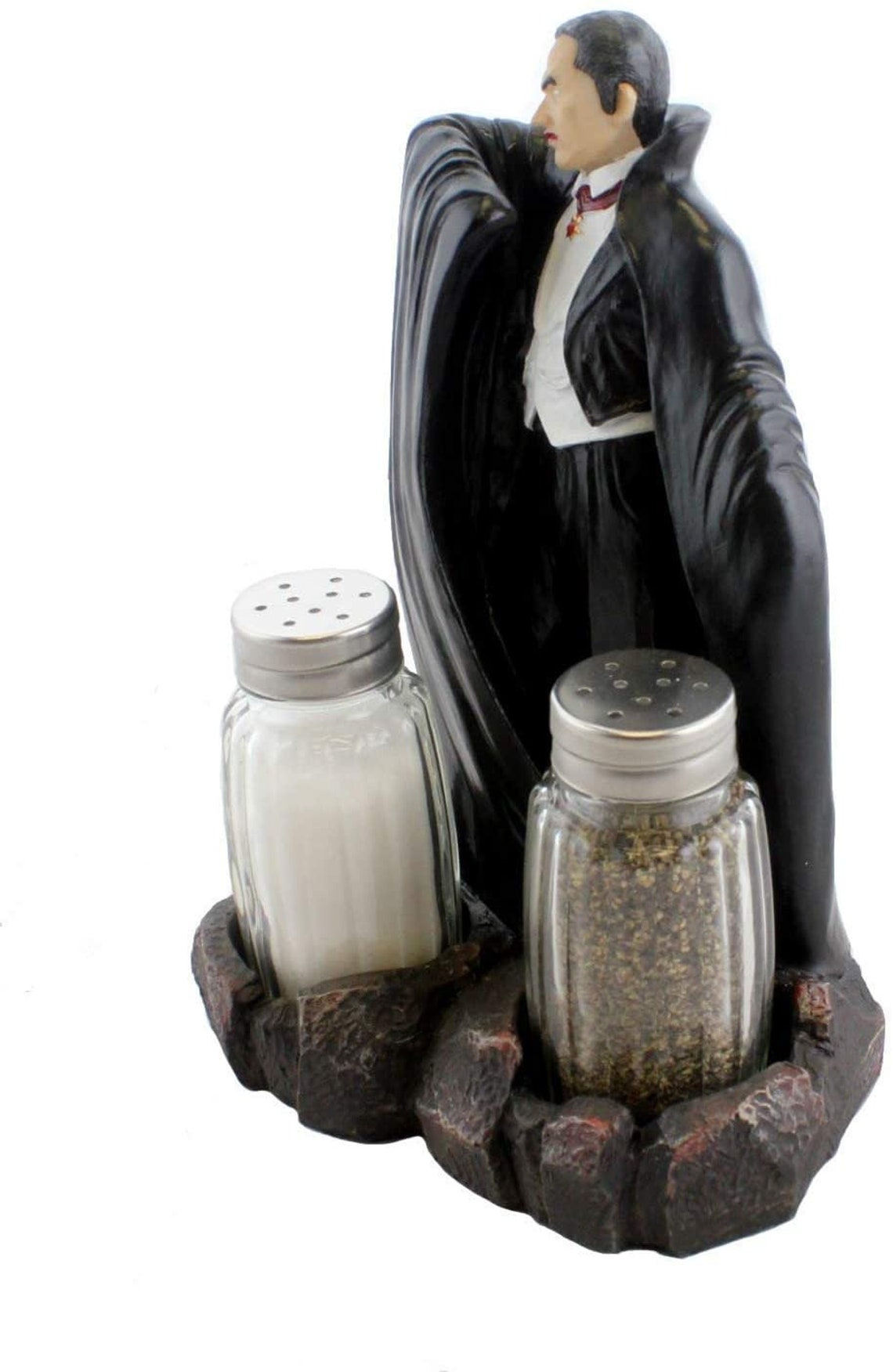 Dracula/ Vampire Salt and Pepper Shaker Statue 3 PC SET Etsy