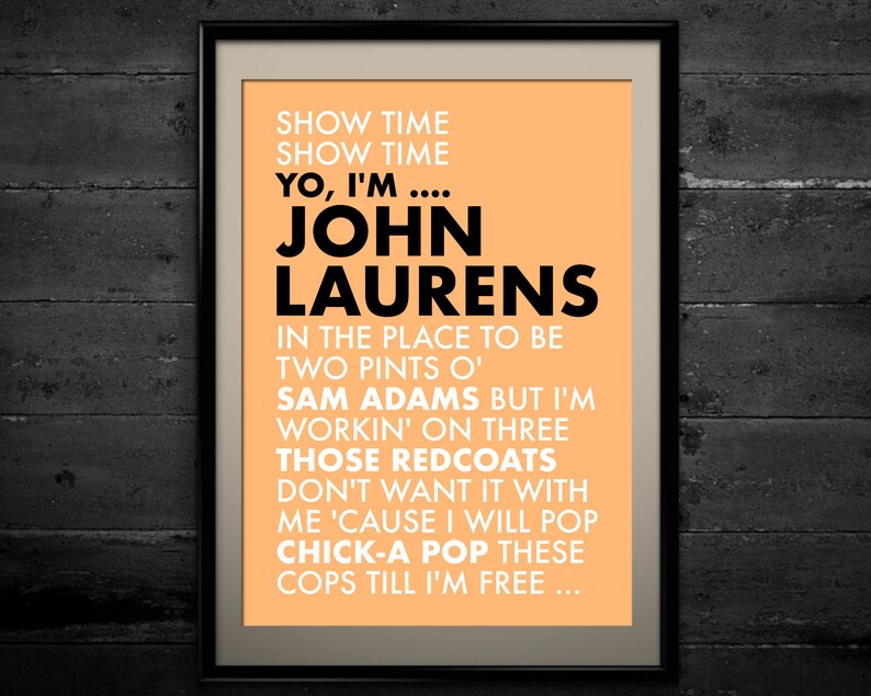Hamilton Musical Poster Hamilton Broadway Lyrics poster John | Etsy