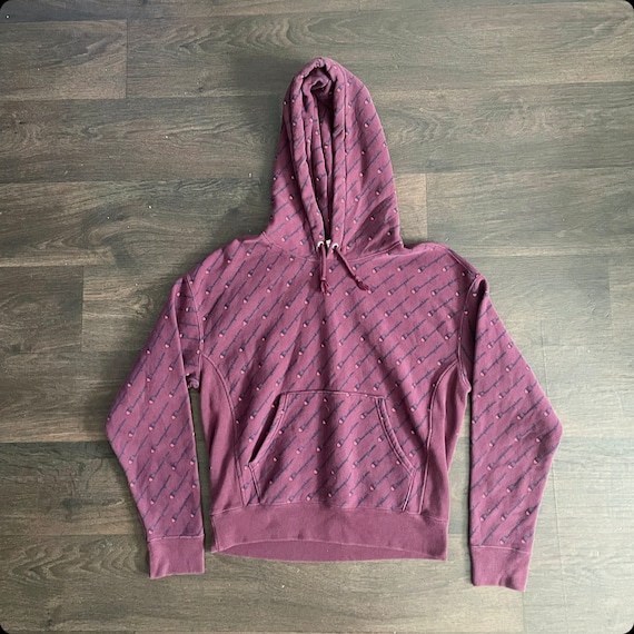 Vintage Champion reverse hoodie burgandy mens siz… - image 1