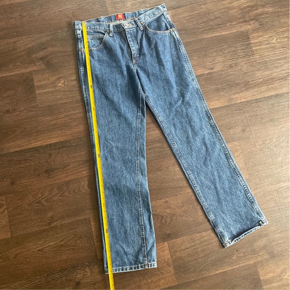 Vintage Slim Fit Wrangler blue denim jeans mens s… - image 6