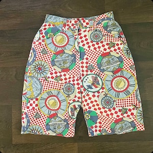 Vintage Womens abstract design 90s style shorts size 5 image 1