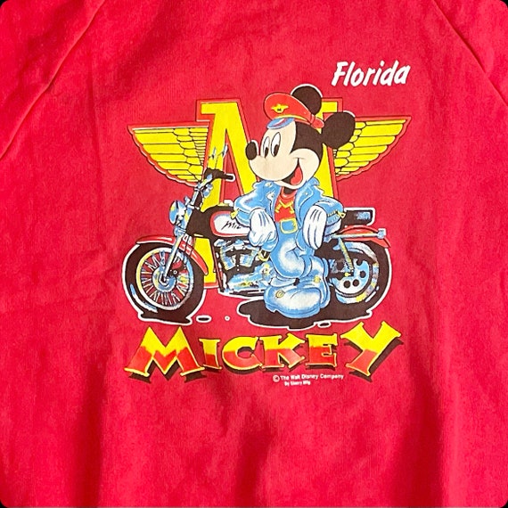 Vintage Boys Mickey Mouse Florida red graphic t-s… - image 3