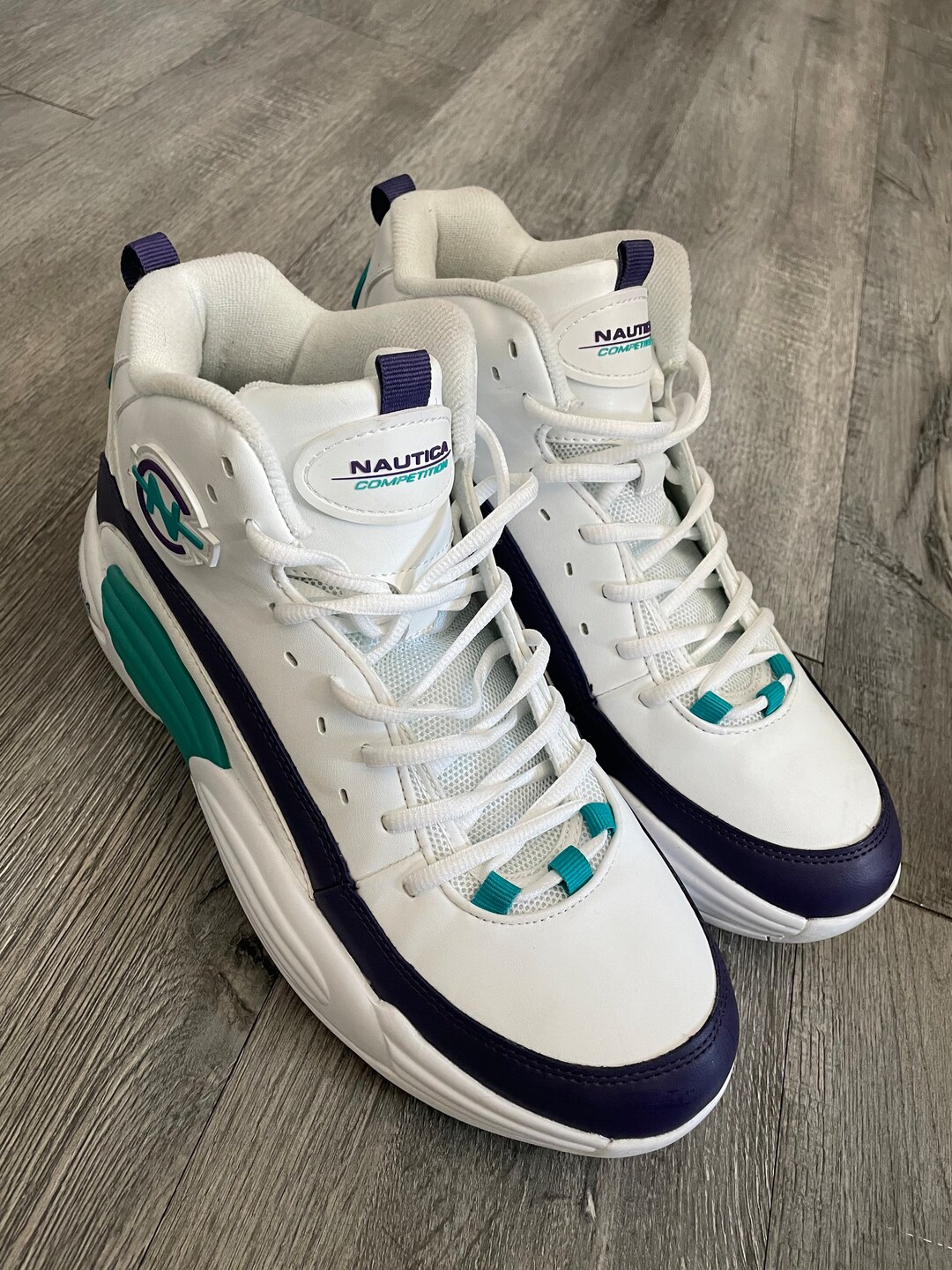 Vintage Nautica Mens 1998 Basketball Sneaker Size 12 Etsy