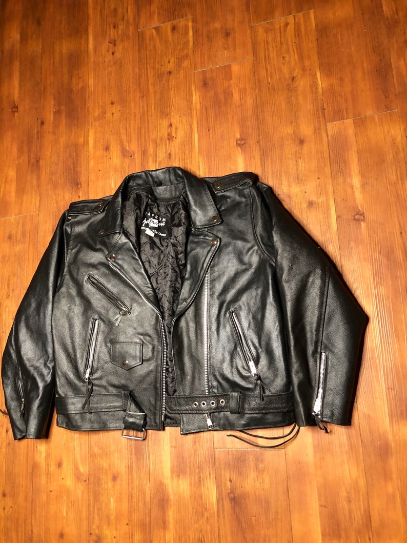 Vintage Mens Jafrum Motorcycle Gear Leather Biker Jacket Size - Etsy