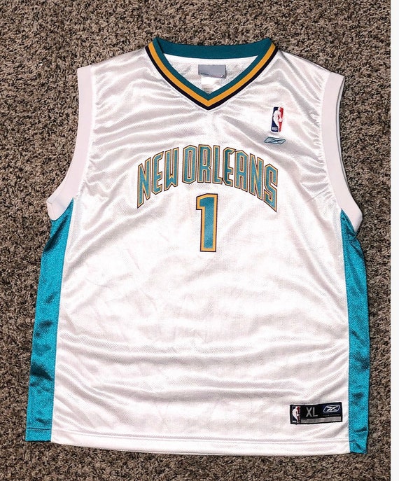 NEW ORLEANS HORNETS NBA BASKETBALL VINTAGE JERSEY AUTHENTIC ADIDAS