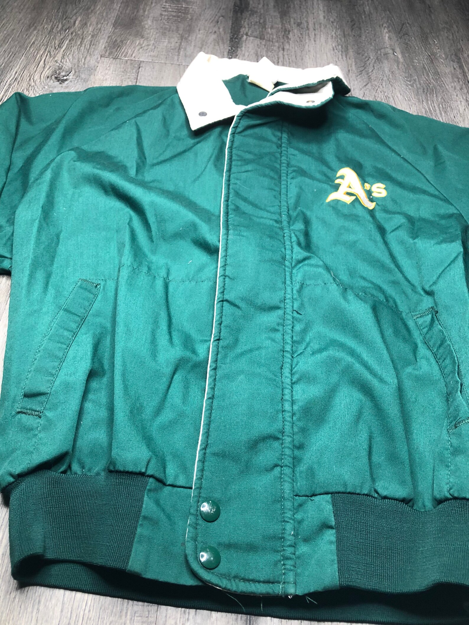 Vintage Oakland Athletics Lightweight MLB Baseball Jacket Vtg Etsy