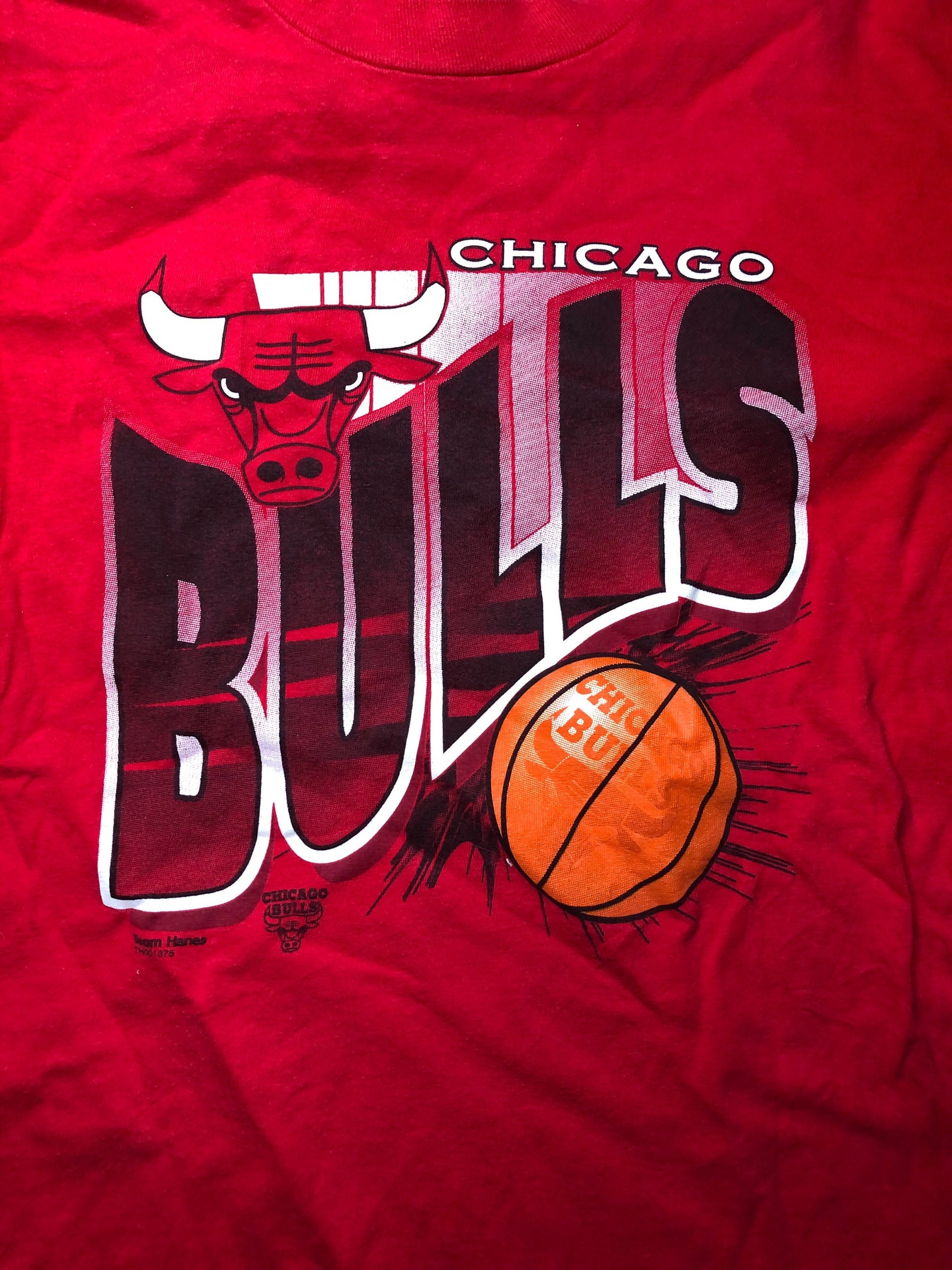 Vintage 90s Style Chicago Bulls Sports Logo Tee Vtg Etsy