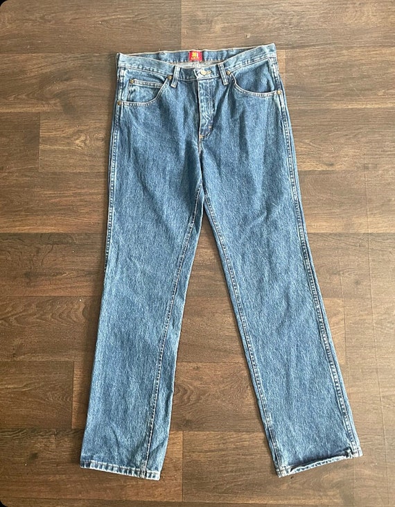 Vintage Slim Fit Wrangler blue denim jeans mens s… - image 1