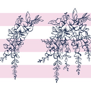 Blauweregen bloemen SVG