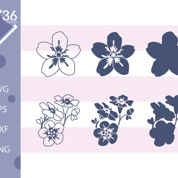 forget me not flower SVG