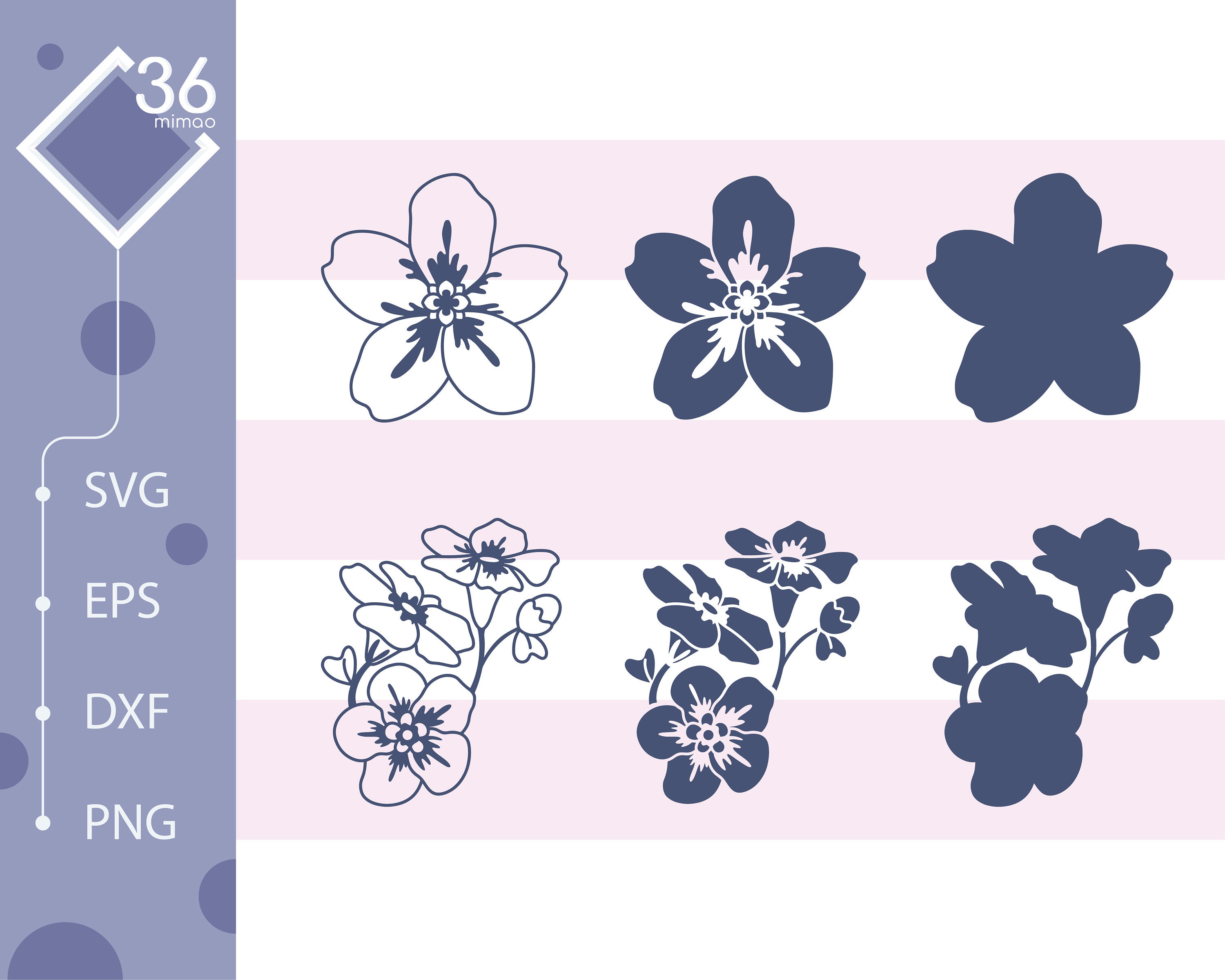 Me Not Flower SVG Etsy UK