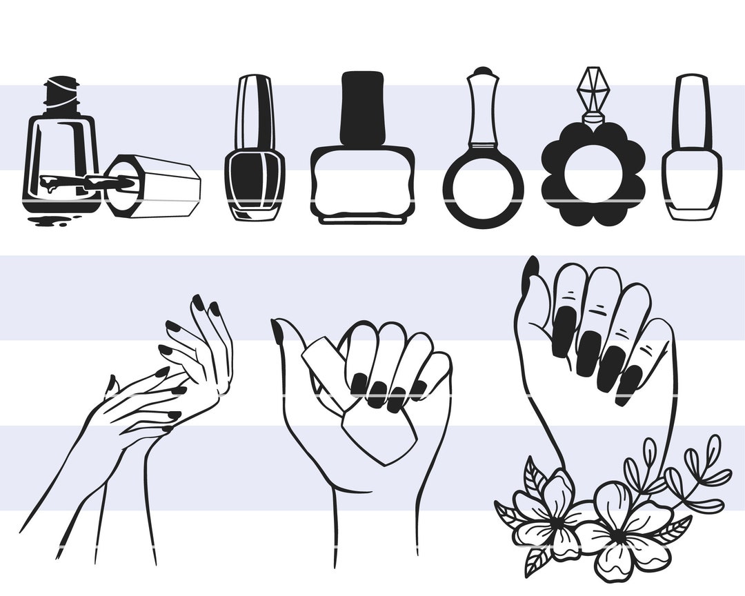 Nail Polish SVG, Silhouette Etsy